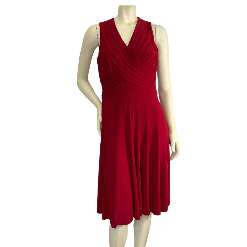 Red Knee-Length Dress Sleeveless unclassified dresses