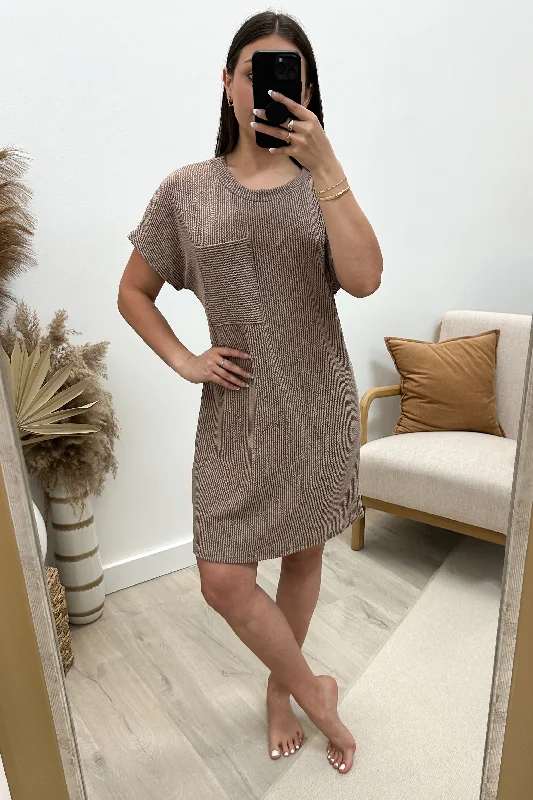 "Ribbed & Relaxed" Dress (Acorn) Long unclassified dresses