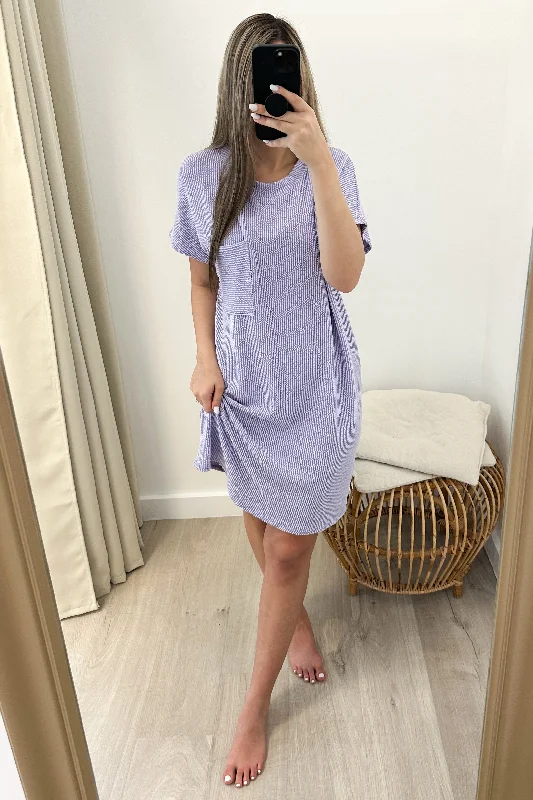 "Ribbed & Relaxed" Dress (Lavender) Office unclassified dresses