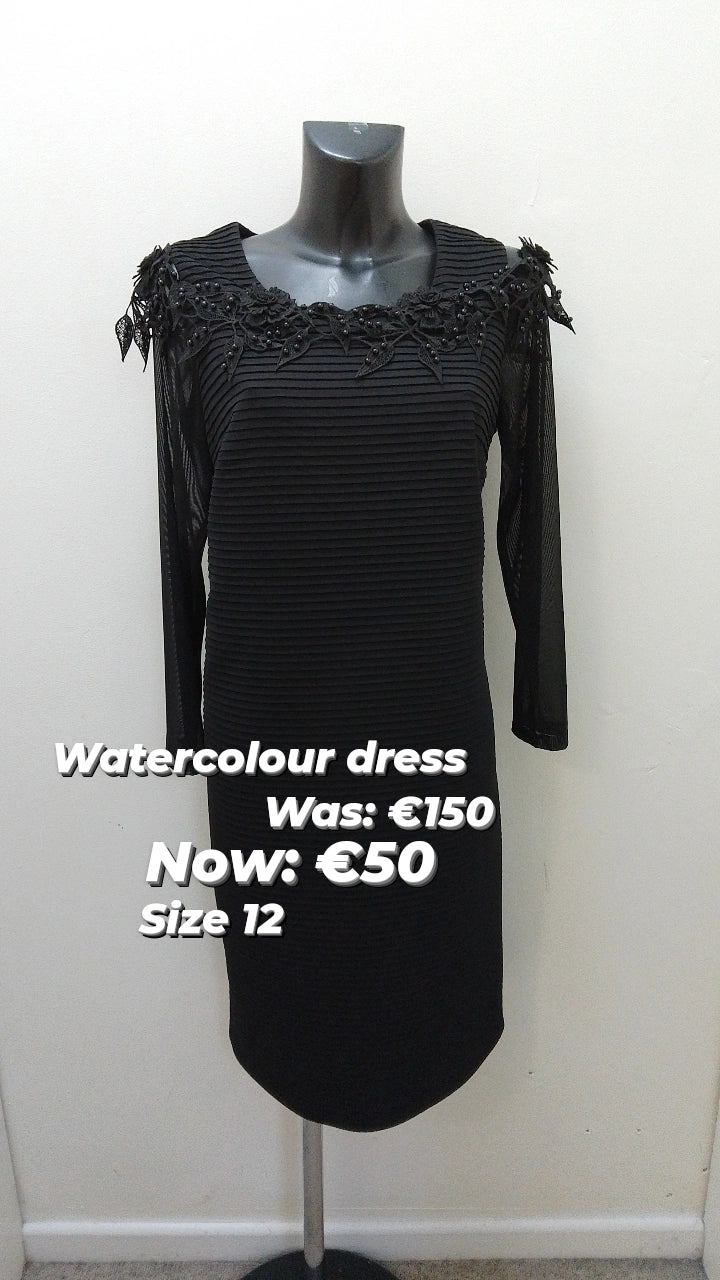 Watercolours black pearl dress Sleeveless unclassified dresses