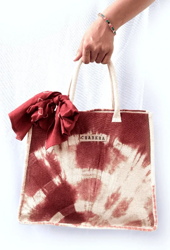 Brown  Tie Dye Tote Bag Wrap unclassified dresses