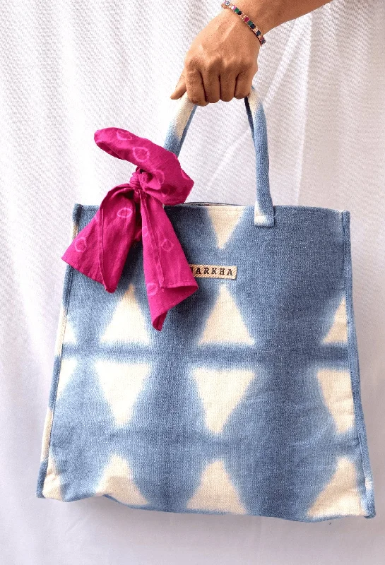 Blue Tie Dye Tote Bag Casual chic unclassified dresses