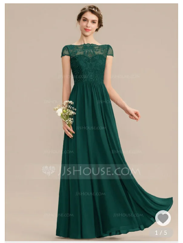 Other JJs House- chiffon, lace overlay bridesmaids dress Lace Detail Dress