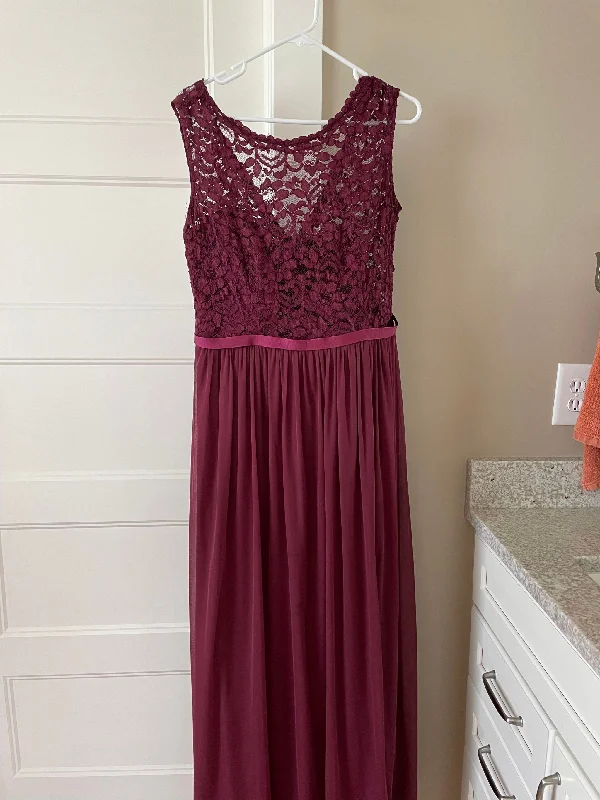 David's Bridal Long Bridesmaid Dress with Lace Bodice Lace Dress Casual