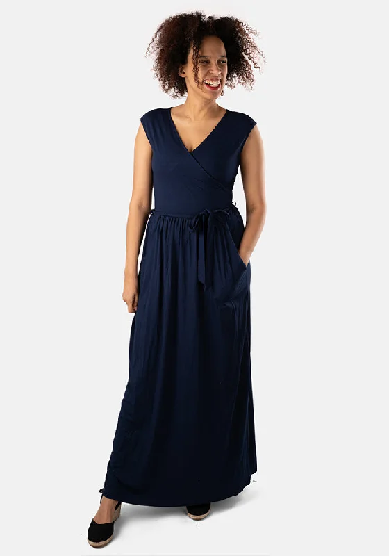 Corine Navy Maxi Dress Colorful Maxi Skirt