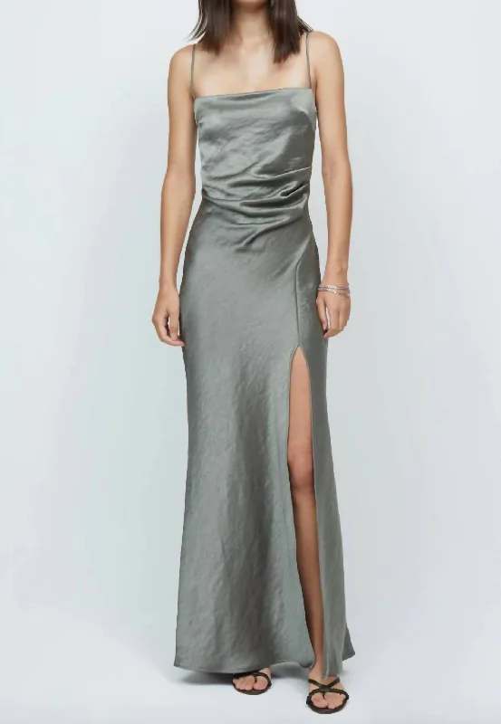 Nadia Maxi Dress In Dark Olive Maxi Skirt Chic