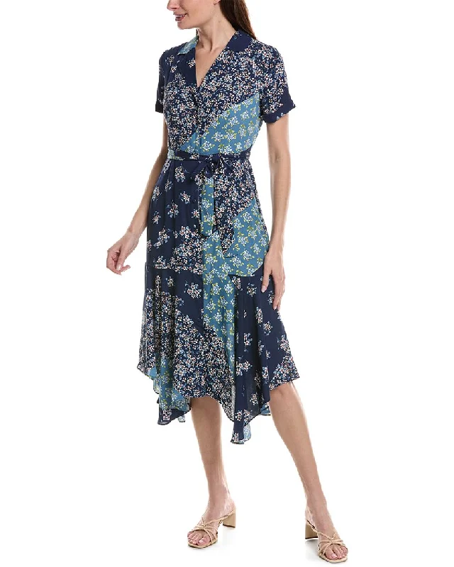 Nanette Nanette Lepore Printed Crepe Chiffon Midi Dress Midi Skirt Blouse