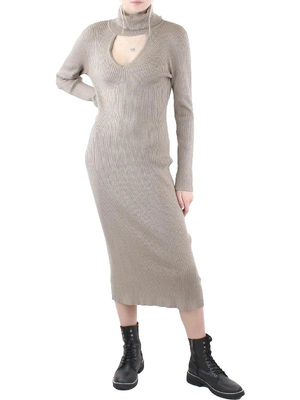 Womens Cold Weather Long Sweaterdress Cozy Sweater Gown