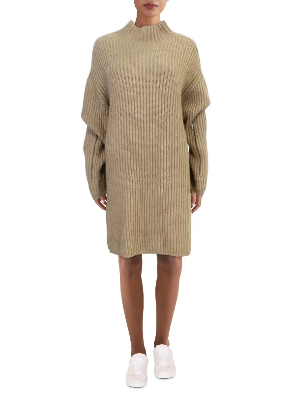 Womens Cozy Mock Neck Sweaterdress Sweater Dress Lookbook