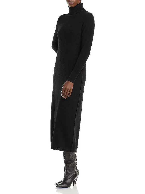 Womens Turtleneck Long Sweaterdress Sweater Dress Trendy