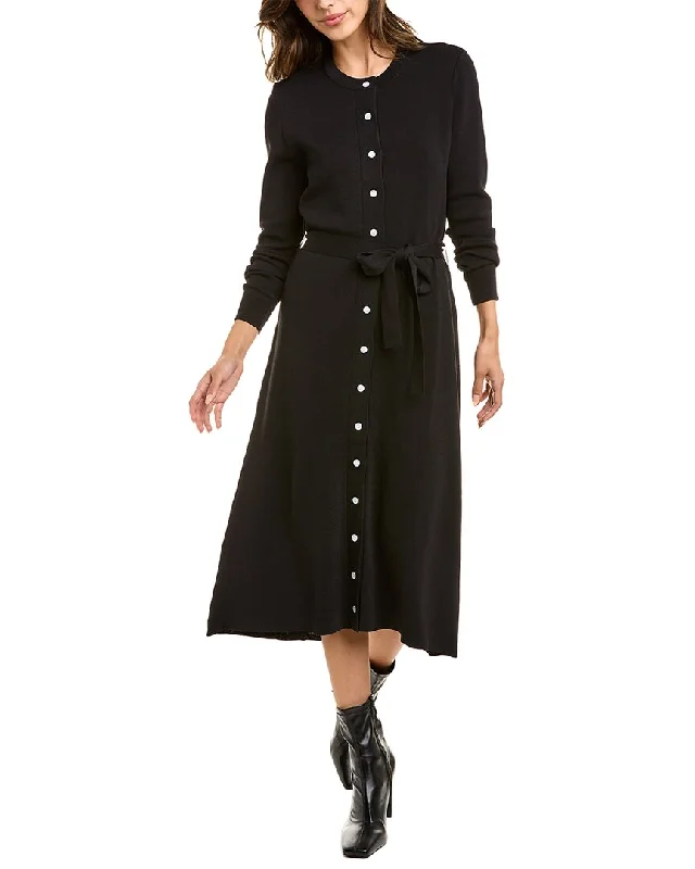 YAL New York Button-Up Sweaterdress Warm Sweater Dress